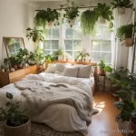 Cozy bedroom with hanging plants and potted greenery cd df af a cffa 041223 design-foto.ru