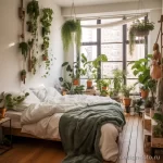 Cozy bedroom with hanging plants and potted greenery cd df af a cffa _1_2 041223 design-foto.ru