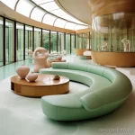 Curved furniture pieces in a contemporary lounge fadb ddb a dadc 041223 design-foto.ru