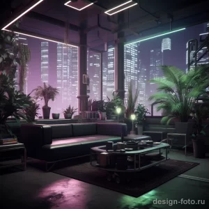 Cyberpunk Aesthetics in Interiors stylize v da afe ae ddfa _1 071223 design-foto.ru