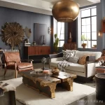 Eclectic living room with mixed metal finishes and a f d a aafcf 041223 design-foto.ru