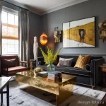 Eclectic living room with mixed metal finishes and a f d a aafcf _1 041223 design-foto.ru