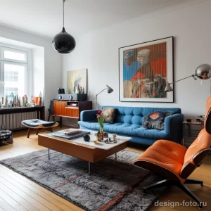 Eclectic mix of retro and modern furniture in a stud baacb b bd f fbe 071223 design-foto.ru