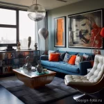 Eclectic mix of retro and modern furniture in a stud baacb b bd f fbe _1 071223 design-foto.ru