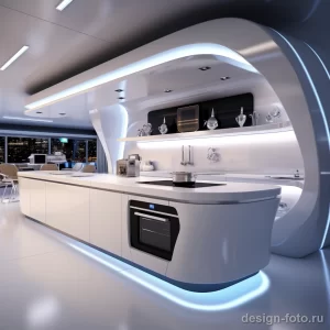 Futuristic kitchen with smart appliances and sleek s bffd eb cbdcfe _1_2_3 071223 design-foto.ru
