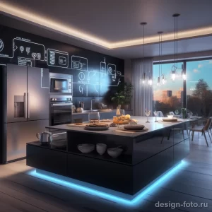 High tech kitchen with smart appliances and voice co cea be b ba ebec 041223 design-foto.ru
