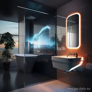 High tech smart mirror in a futuristic bathroom s dcdc bcd bf a afcbdc _1 041223 design-foto.ru