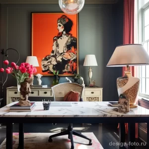 Home office with eclectic art furniture and color sc cffbf c a e _1_2 041223 design-foto.ru