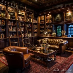 Hybrid Home Library and Bar stylize v de ae af dfdd 071223 design-foto.ru