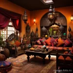 Indian themed living room with rich colors and ornat dbdea cc b e ebd _1 071223 design-foto.ru