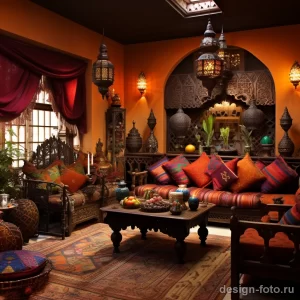 Indian themed living room with rich colors and ornat dbdea cc b e ebd _1 071223 design-foto.ru