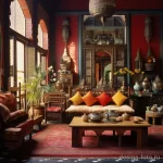Indian themed living room with rich colors and ornat dbdea cc b e ebd _1_2_3 071223 design-foto.ru