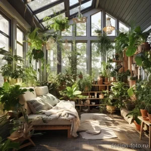 Indoor garden with a variety of green plants and nat cfa a cea af edfabddea _1_2 041223 design-foto.ru