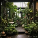 Indoor garden with a variety of green plants and nat cfa a cea af edfabddea _1_2_3 041223 design-foto.ru