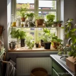 Kitchen with herb garden and small potted plants on cda b e eac fcdf _1_2 041223 design-foto.ru