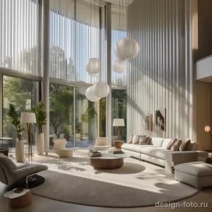 Living room featuring fluted glass elements and natu bedbe a a daddb _1_2_3 041223 design-foto.ru