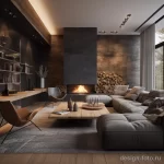 Living room with a mix of different textures and mat eaabf b eaf bd bde _1 041223 design-foto.ru