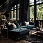 Luxurious living room with velvet upholstery and ric da d eca _1_2 041223 design-foto.ru