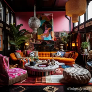 Maximalist lounge area with a mix of textures and st ed a cc a ccefbd _1 041223 design-foto.ru