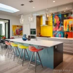 Modern kitchen with a vibrant color palette and styl dfa fcc ad ac bbf 041223 design-foto.ru