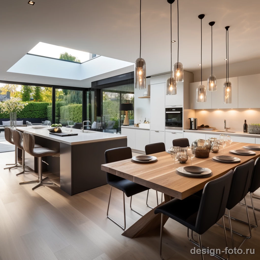 Modern open plan kitchen and dining area with ample efce afdf ad efbcdeae 041223 design-foto.ru