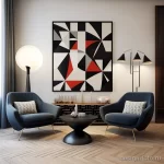 Modern room with geometric patterns and sleek furnit eea b ef d fccccd 041223 design-foto.ru