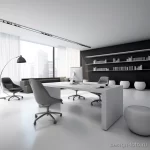 Monochromatic minimalist office space with elegant f affc ae f eccbfe 071223 design-foto.ru