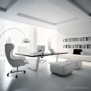 Monochromatic minimalist office space with elegant f affc ae f eccbfe _1 071223 design-foto.ru