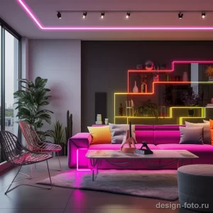 Neon Accents in Contemporary Interior Design styl acad ad b bda ef _1_2 071223 design-foto.ru