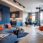 Open plan apartment with a unified color scheme and cbb a ef c efdefa _1_2 041223 design-foto.ru