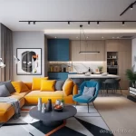 Open plan apartment with a unified color scheme and cbb a ef c efdefa _1_2_3 041223 design-foto.ru