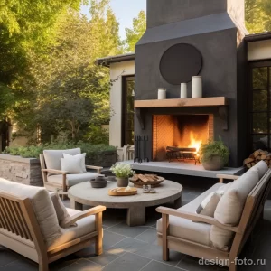 Outdoor Fireplace and Seating Area stylize v eebe f bfd cfcffe 071223 design-foto.ru