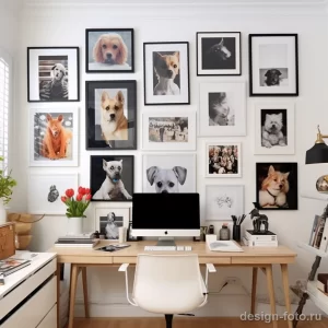 Personalized gallery wall in a creative home office f fae af aac fdac _1_2 041223 design-foto.ru