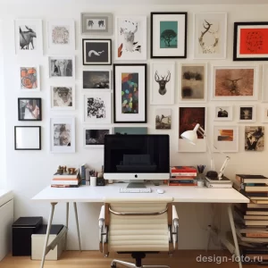 Personalized gallery wall in a creative home office f fae af aac fdac _1_2_3 041223 design-foto.ru