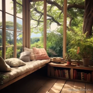 Reading Nook with Garden Views stylize v ceb a e efaee 071223 design-foto.ru