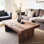 Reclaimed wood coffee table in a minimalist setting fc ff b dac fccaba 071223 design-foto.ru