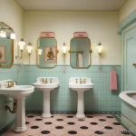 Retro bathroom with pastel tiles and antique fixture df b bbbff 041223 design-foto.ru