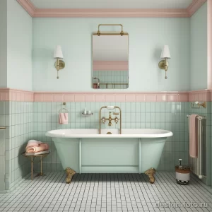 Retro bathroom with pastel tiles and antique fixture df b bbbff _1 041223 design-foto.ru