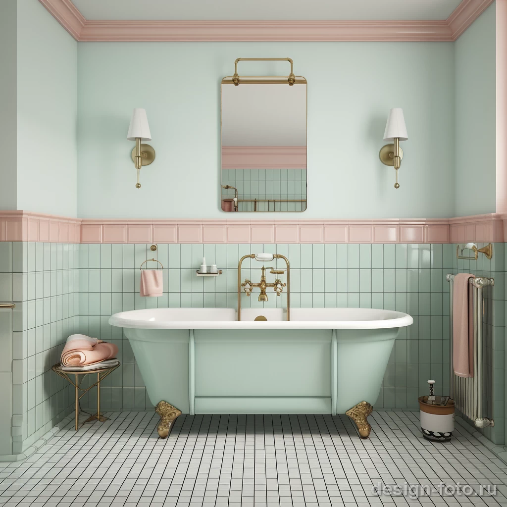 Retro bathroom with pastel tiles and antique fixture df b bbbff _1 041223 design-foto.ru