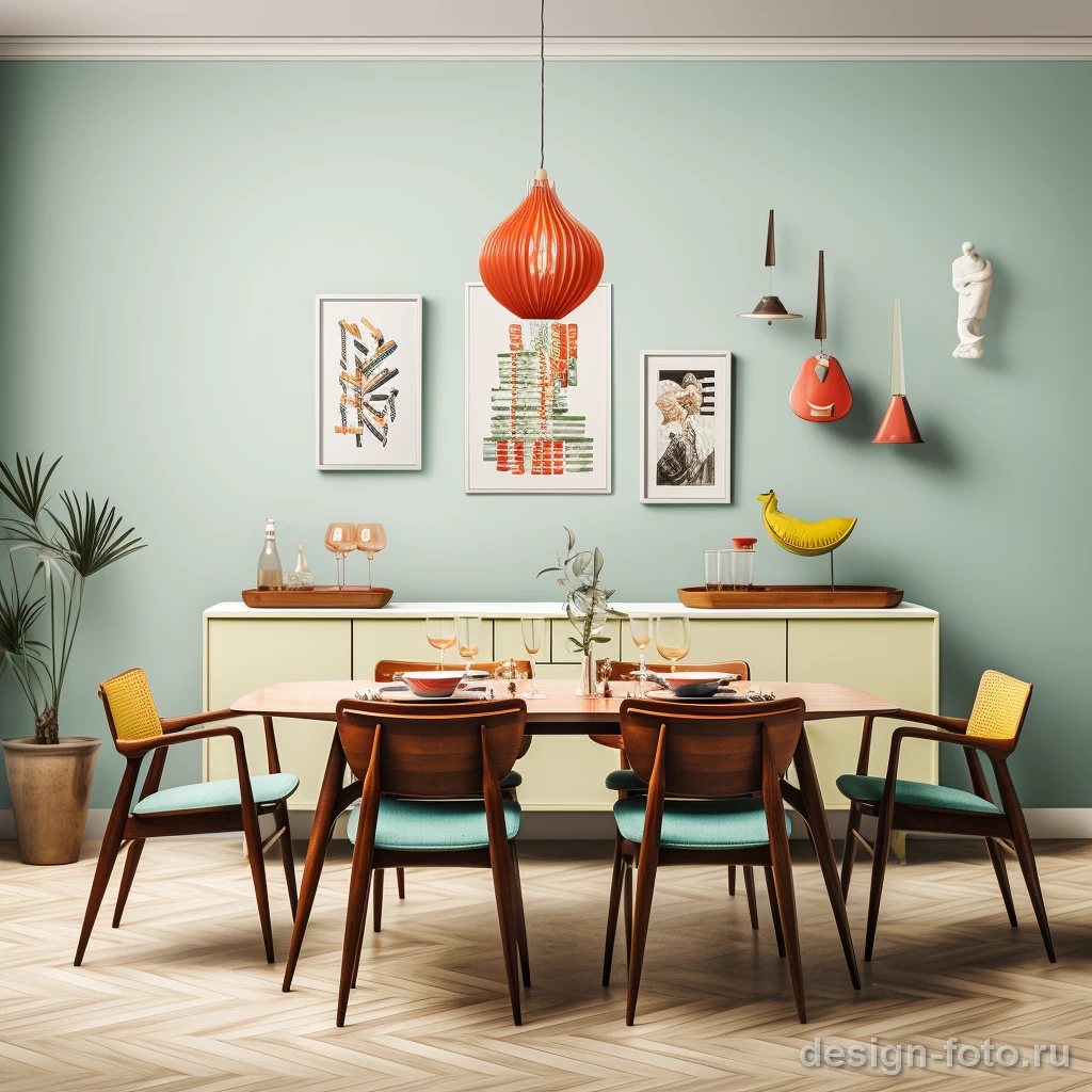 Retro inspired dining room with vintage furniture an ece c fa _1 041223 design-foto.ru