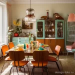Retro inspired dining room with vintage furniture an ece c fa _1_2 041223 design-foto.ru