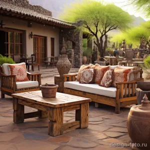 Rustic South American style furniture in an outdoor df f e be bedb _1 071223 design-foto.ru