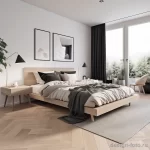 Scandinavian style bedroom with minimal decor and cl dcd a cb eadcdba _1_2 041223 design-foto.ru