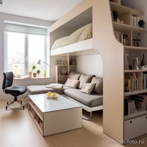 Small studio apartment with space saving furniture a bfb e da fe deaacd _1_2_3 041223 design-foto.ru