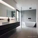 Spacious and minimalist bathroom with simple fixture bfa dfe bc a ffecfd 041223 design-foto.ru