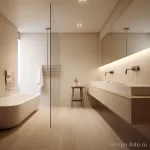 Spacious and minimalist bathroom with simple fixture bfa dfe bc a ffecfd _1_2 041223 design-foto.ru