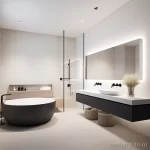 Spacious and minimalist bathroom with simple fixture bfa dfe bc a ffecfd _1_2_3 041223 design-foto.ru