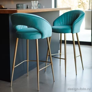 Teal Velvet Bar Stools stylize v caeb f ea afc ffdbab _1 071223 design-foto.ru