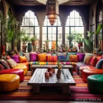 Traditional Moroccan styled lounge with colorful fur cfd ff fc ca cffb _1 071223 design-foto.ru