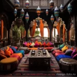 Traditional Moroccan styled lounge with colorful fur cfd ff fc ca cffb _1_2 071223 design-foto.ru